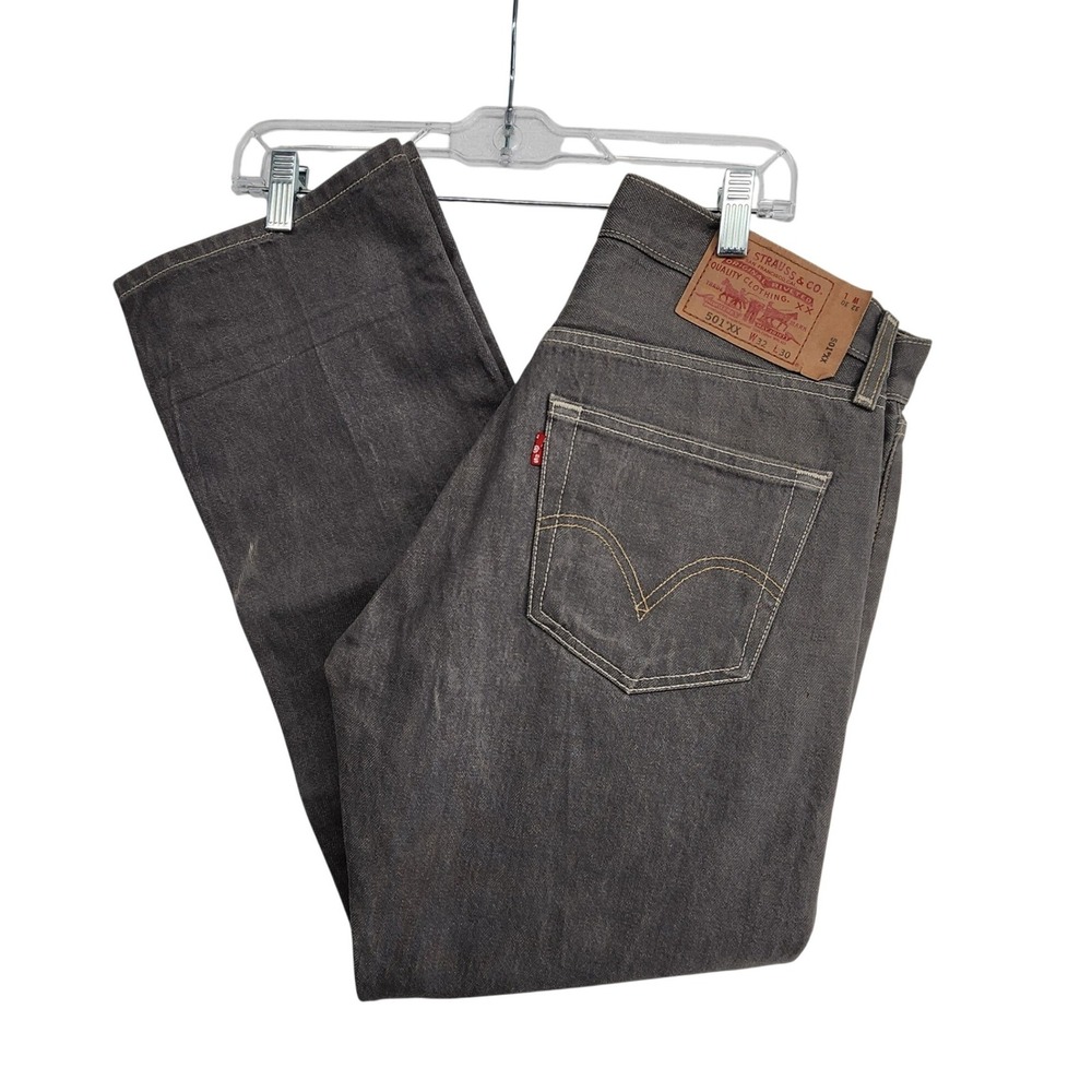 Levi 501XX 32x30 Grey Straight Fit Jeans Mens Workwear Grunge Gorpcore 501-0631